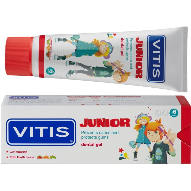 Vitis-Junior-Gel-Dentifricio-Dentaid-75ml-735x735-1.jpg Vitis Junior Gel pentru copii - imagine 1